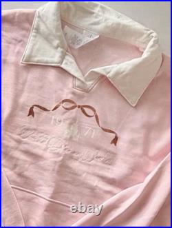 Disney Parks 2026 Walt Disney World Bow Castle 1971 Pink Sweatshirt L Collar