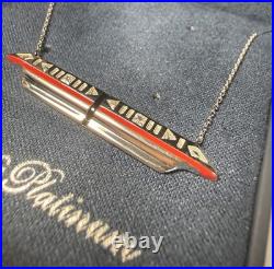 Disney Parks 2026 Walt Disney World Crislu Monorail Necklace Sterling Platinum