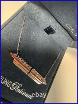 Disney Parks 2026 Walt Disney World Crislu Monorail Necklace Sterling Platinum