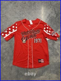 Disney Parks 2026 Walt Disney World Minnie Mouse Baseball Jersey S NWT
