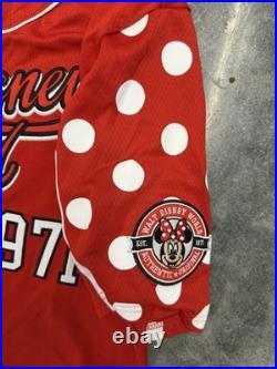 Disney Parks 2026 Walt Disney World Minnie Mouse Baseball Jersey S NWT