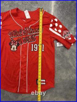 Disney Parks 2026 Walt Disney World Minnie Mouse Baseball Jersey S NWT