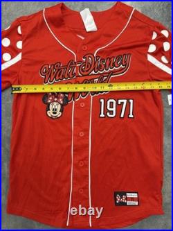 Disney Parks 2026 Walt Disney World Minnie Mouse Baseball Jersey S NWT