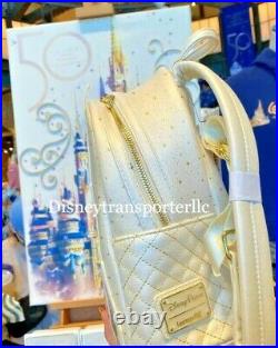 Disney Parks 50th Anniversary Cinderella Castle Loungefly Backpack