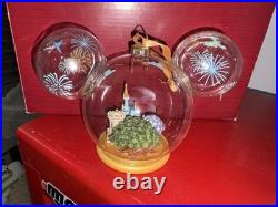Disney Parks 50th Anniversary Walt Disney World Icon Glass Globe Ornament