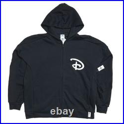 Disney Parks Black Zip Hoodie Adult LARGE Walt Disney World Authentic Original