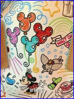 Disney Parks Dooney & Bourke Sketch Disneyland Walt Disney World Tote Bag Purse
