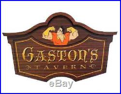 Disney Parks Gaston's Tavern Wooden Sign Walt Disney World Exclusive New in Box