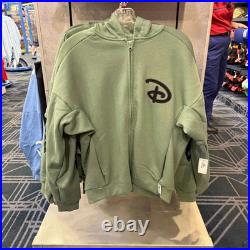 Disney Parks Green Zip Hoodie Adult Walt Disney World Size S Small New