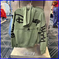 Disney Parks Green Zip Hoodie Adult Walt Disney World Size S Small New