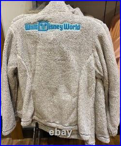 Disney Parks Mickey Fleece Jacket XLarge Walt Disney World Globe Full Zip NEW