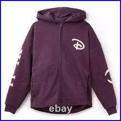Disney Parks Purple Zip Hoodie Adult SMALL Walt Disney World Authentic Original