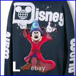 Disney Parks Sorcerer Mickey Mouse Zip Hoodie Adult LARGE Walt Disney World