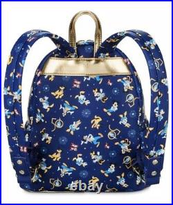 Disney Parks Walt Disney World 50th Anniversary Loungefly Mini Backpack Blue