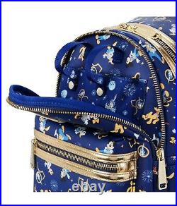 Disney Parks Walt Disney World 50th Anniversary Loungefly Mini Backpack Blue