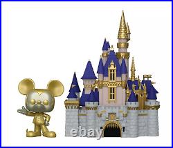 Disney Parks Walt Disney World 50th Mickey Gold Castle Vinyl Figure Funko New