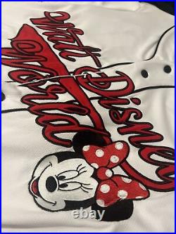 Disney Parks Walt Disney World Baseball Jersey Top Minnie Small Embroidered