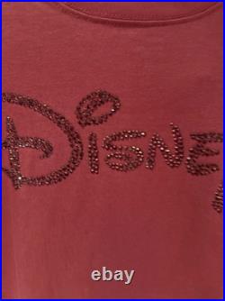 Disney Parks Walt Disney World Bedazzled Burgundy Spirit Jersey Size M New