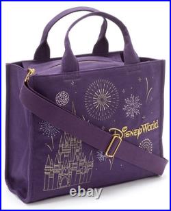 Disney Parks Walt Disney World Cinderella Castle Canvas Crossbody Tote Bag RARE
