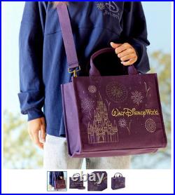 Disney Parks Walt Disney World Cinderella Castle Canvas Crossbody Tote Bag RARE