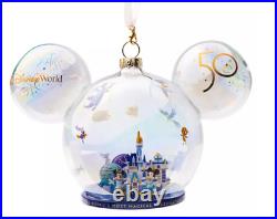 Disney Parks Walt Disney World Icon Glass Christmas Ornament