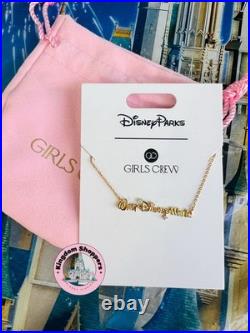Disney Parks Walt Disney World Logo Marquee Font Necklace By Girls Crew New