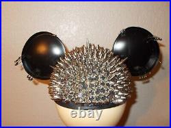Disney Parks Walt Disney World Mickey Mouse Studded Spikes Black Ears Hat Adult