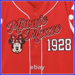 Disney Parks Walt Disney World Minnie Mouse Baseball Jersey Size XS New