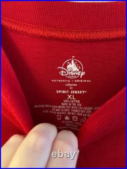 Disney Parks Walt Disney World Spirit Jersey Christmas Holidays Snacks Red XL
