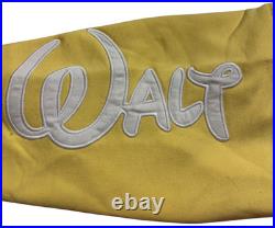 Disney Parks Yellow Full Zip Hoodie Jacket XL Embroidered Walt Disney World