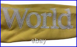 Disney Parks Yellow Full Zip Hoodie Jacket XL Embroidered Walt Disney World