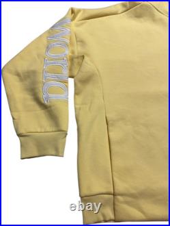 Disney Parks Yellow Full Zip Hoodie Jacket XL Embroidered Walt Disney World
