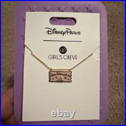 Disney Parks x Girls Crew Walt Disney World Ticket Castle Gold Tone Necklace