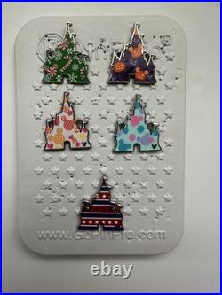 Disney Pin Hidden Mickey 2020 WDW Castle Walt Disney World 5 pin Set witho chaser