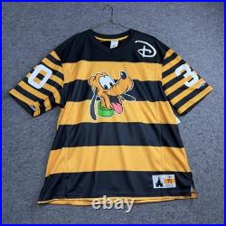 Disney Shirt Mens Large, Multicolor Pluto 30 Jersey Striped Walt Disney World 71