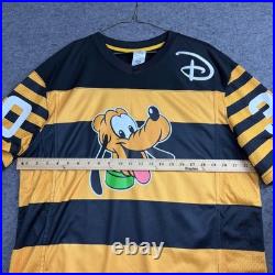 Disney Shirt Mens Large, Multicolor Pluto 30 Jersey Striped Walt Disney World 71