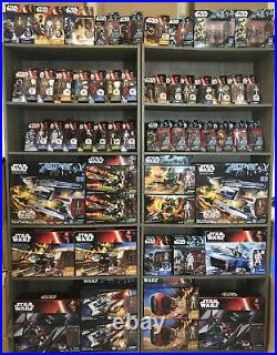 Disney Star Wars Rogue One Force Awakens Rebels Lot of 107 Vehicles & Figures