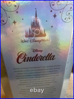Disney Store Cinderella Walt Disney World 50th Anniversary Limited Edition Doll