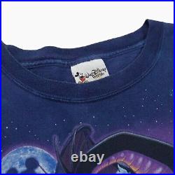Disney Vintage Fantasmic T Shirt Mens XL Blue Tie Dye MGM Studios Mickey Mouse