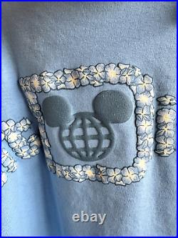 Disney Walt Disney World Blue Hydrangea Floral Flower Spirit Jersey XL