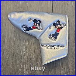Disney Walt Disney World Golf Mickey Mouse Silver Putter Blade Headcover