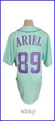 Disney Walt Disney World Medium Little Mermaid ARIEL 89 Baseball Jersey Green