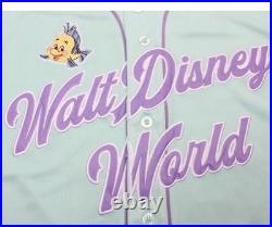 Disney Walt Disney World Medium Little Mermaid ARIEL 89 Baseball Jersey Green