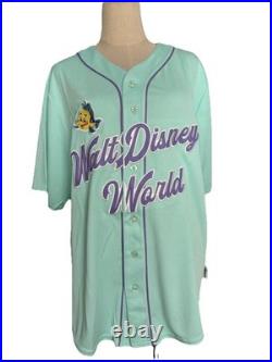 Disney Walt Disney World Medium Little Mermaid ARIEL 89 Baseball Jersey Green