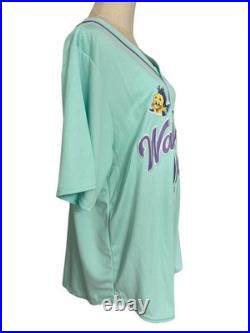 Disney Walt Disney World Medium Little Mermaid ARIEL 89 Baseball Jersey Green