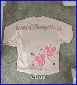 Disney World 2024 Disney Pink Sequins Mickey Balloon Spirit Jersey Womens Small