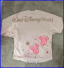 Disney World 2024 Disney Pink Sequins Mickey Balloon Spirit Jersey Womens Small