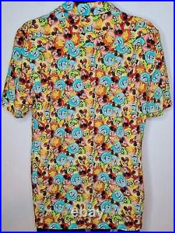 Disney World 50th Buttons Reyn Spooner Hawaiian Button Up Shirt Men's Medium