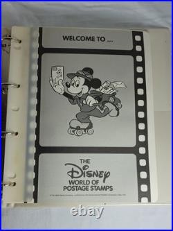 Disney World Of Postage Stamps Album With Approx 162 Stamps Circa 1968-1999