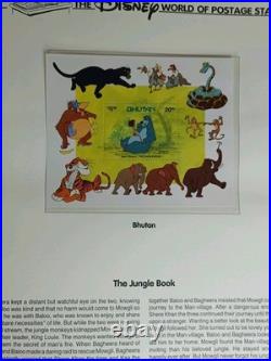 Disney World Of Postage Stamps Album With Approx 162 Stamps Circa 1968-1999